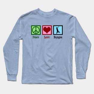 Peace Love Bungee Jumping Long Sleeve T-Shirt